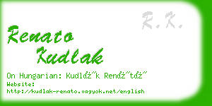 renato kudlak business card